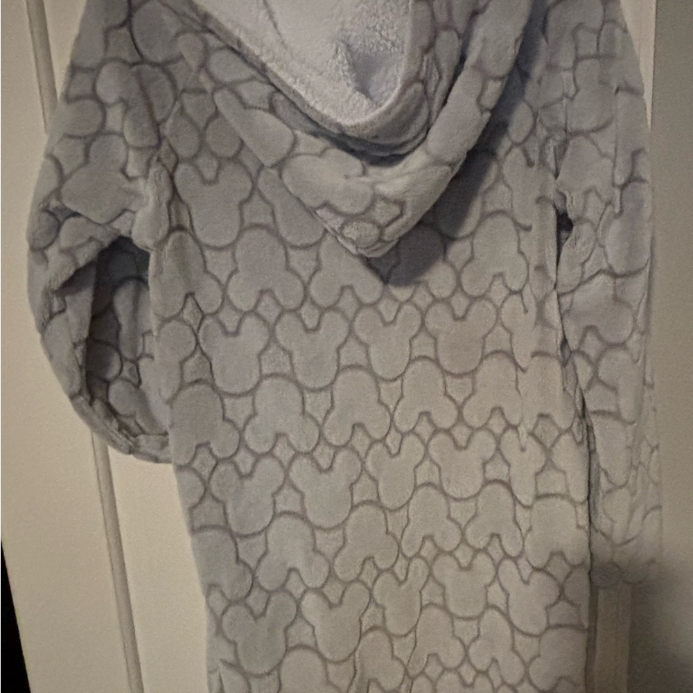 Disney Gray Hooded Fleece Robe - Picture 2 of 5